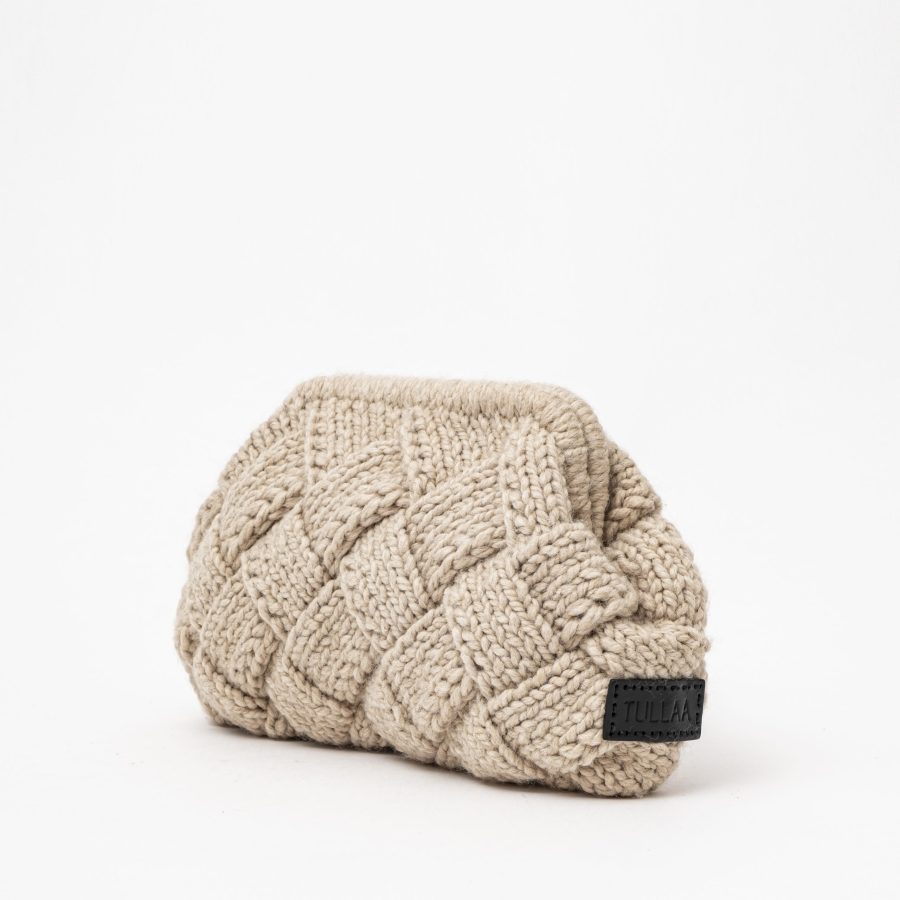 PUZZLE POUCH WOOL HAND BAG - Image 15